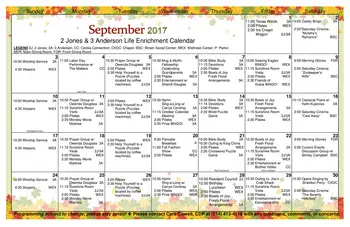 Activity Calendar of The Villages of Dallas, Assisted Living, Nursing Home, Independent Living, CCRC, Dallas, TX 11