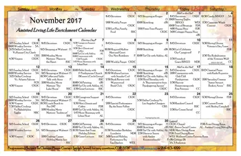 Activity Calendar of The Villages of Dallas, Assisted Living, Nursing Home, Independent Living, CCRC, Dallas, TX 14