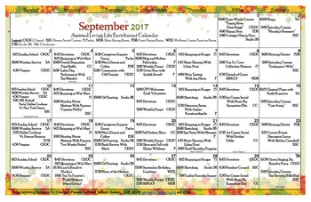 Activity Calendar of The Villages of Dallas, Assisted Living, Nursing Home, Independent Living, CCRC, Dallas, TX 19