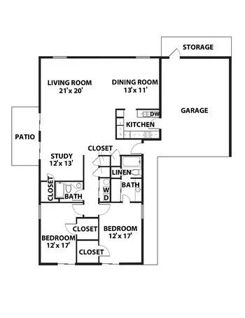 Floorplan of Presbyterian Village North, Assisted Living, Nursing Home, Independent Living, CCRC, Dallas, TX 17