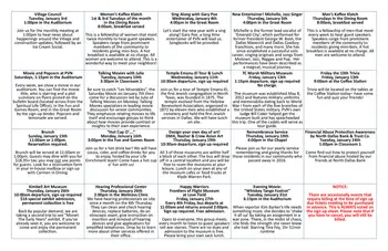Activity Calendar of Presbyterian Village North, Assisted Living, Nursing Home, Independent Living, CCRC, Dallas, TX 10