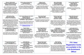 Activity Calendar of Presbyterian Village North, Assisted Living, Nursing Home, Independent Living, CCRC, Dallas, TX 13
