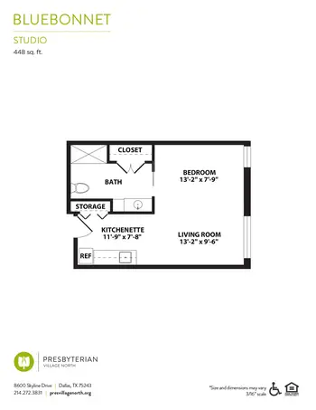 Floorplan of Presbyterian Village North, Assisted Living, Nursing Home, Independent Living, CCRC, Dallas, TX 15