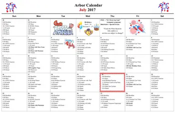 Activity Calendar of Carondelet Village, Assisted Living, Nursing Home, Independent Living, CCRC, Saint Paul, MN 1