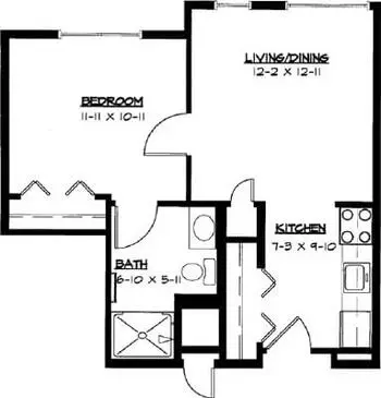 Floorplan of Boutwells Landing, Assisted Living, Nursing Home, Independent Living, CCRC, Oak Park Heights, MN 1