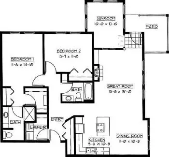 Floorplan of Boutwells Landing, Assisted Living, Nursing Home, Independent Living, CCRC, Oak Park Heights, MN 15