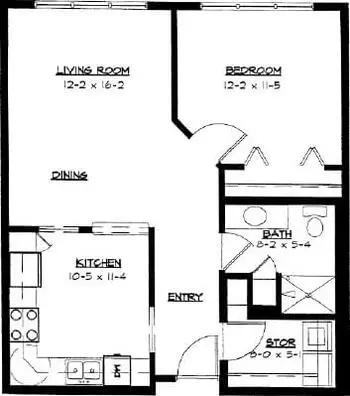 Floorplan of Boutwells Landing, Assisted Living, Nursing Home, Independent Living, CCRC, Oak Park Heights, MN 16