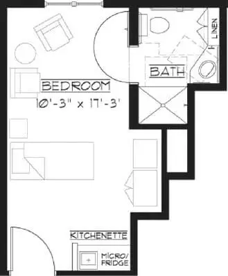 Floorplan of Highland Ridge, Assisted Living, Nursing Home, Independent Living, CCRC, Williamsburg, IA 4