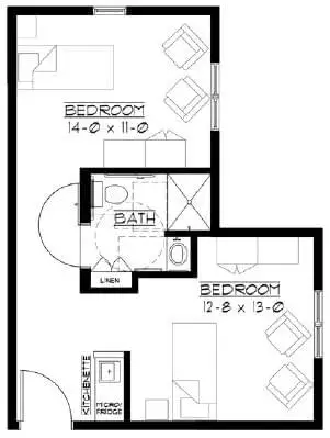Floorplan of Highland Ridge, Assisted Living, Nursing Home, Independent Living, CCRC, Williamsburg, IA 5
