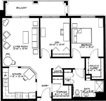 Floorplan of Highland Ridge, Assisted Living, Nursing Home, Independent Living, CCRC, Williamsburg, IA 7