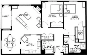 Floorplan of Highland Ridge, Assisted Living, Nursing Home, Independent Living, CCRC, Williamsburg, IA 9