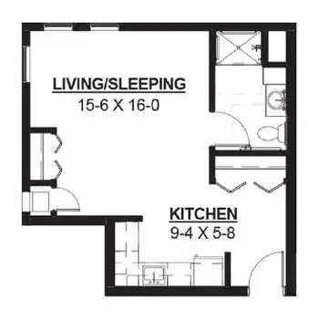 Floorplan of Mill Pond, Assisted Living, Nursing Home, Independent Living, CCRC, Ankeny, IA 12