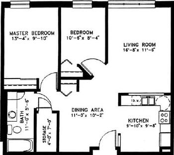 Floorplan of Presbyterian Homes of Bloomington, Assisted Living, Nursing Home, Independent Living, CCRC, Bloomington, MN 5