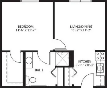 Floorplan of The Deerfield, Assisted Living, Nursing Home, Independent Living, CCRC, Richmond, WI 2