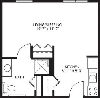 Floorplan of The Deerfield, Assisted Living, Nursing Home, Independent Living, CCRC, Richmond, WI 3