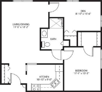 Floorplan of The Deerfield, Assisted Living, Nursing Home, Independent Living, CCRC, Richmond, WI 6