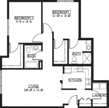 Floorplan of Waverly Gardens, Assisted Living, Nursing Home, Independent Living, CCRC, North Oaks, MN 3