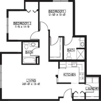 Floorplan of Waverly Gardens, Assisted Living, Nursing Home, Independent Living, CCRC, North Oaks, MN 4