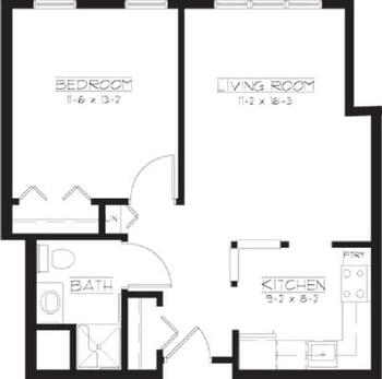 Floorplan of Waverly Gardens, Assisted Living, Nursing Home, Independent Living, CCRC, North Oaks, MN 9