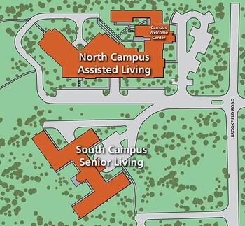 Campus Map of Regency Brookfield, Assisted Living, Nursing Home, Independent Living, CCRC, Brookfield, WI 1