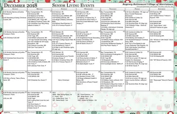 Activity Calendar of Regency Retirement Village Morristown, Assisted Living, Nursing Home, Independent Living, CCRC, Morristown, TN 4