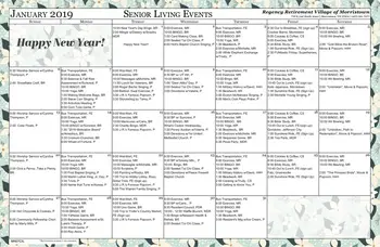 Activity Calendar of Regency Retirement Village Morristown, Assisted Living, Nursing Home, Independent Living, CCRC, Morristown, TN 6