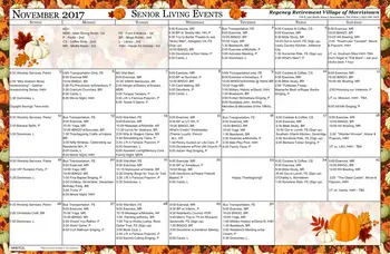Activity Calendar of Regency Retirement Village Morristown, Assisted Living, Nursing Home, Independent Living, CCRC, Morristown, TN 8
