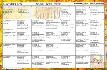 Activity Calendar of Regency Retirement Village Morristown, Assisted Living, Nursing Home, Independent Living, CCRC, Morristown, TN 9