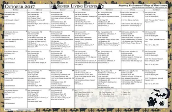 Activity Calendar of Regency Retirement Village Morristown, Assisted Living, Nursing Home, Independent Living, CCRC, Morristown, TN 10