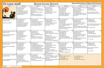 Activity Calendar of Regency Retirement Village Morristown, Assisted Living, Nursing Home, Independent Living, CCRC, Morristown, TN 11