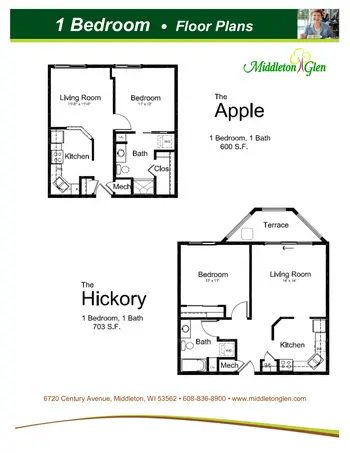 Floorplan of Middleton Glen, Assisted Living, Nursing Home, Independent Living, CCRC, Middleton, WI 5