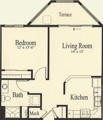 Floorplan of Middleton Glen, Assisted Living, Nursing Home, Independent Living, CCRC, Middleton, WI 3