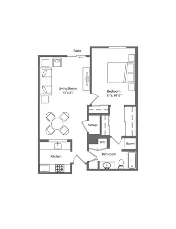 Floorplan of Peninsula Regent, Assisted Living, Nursing Home, Independent Living, CCRC, San Mateo, CA 1