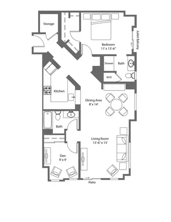 Floorplan of Peninsula Regent, Assisted Living, Nursing Home, Independent Living, CCRC, San Mateo, CA 2
