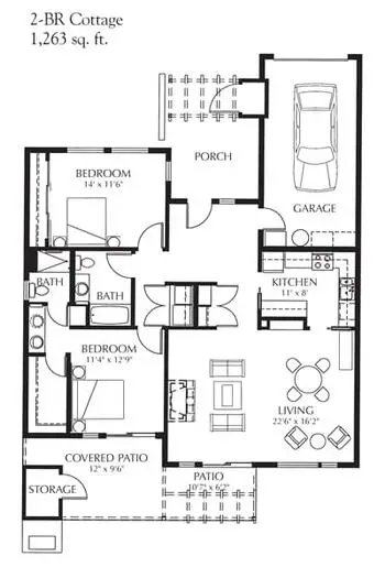 Floorplan of University Retirement Community, Assisted Living, Nursing Home, Independent Living, CCRC, Davis, CA 1