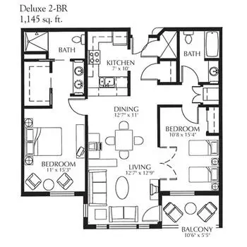Floorplan of University Retirement Community, Assisted Living, Nursing Home, Independent Living, CCRC, Davis, CA 4