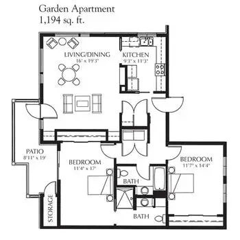 Floorplan of University Retirement Community, Assisted Living, Nursing Home, Independent Living, CCRC, Davis, CA 2