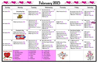 Activity Calendar of Holladay Park Plaza, Assisted Living, Nursing Home, Independent Living, CCRC, Portland, OR 7