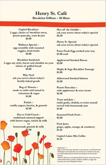 Dining menu of Capitol Lakes, Assisted Living, Nursing Home, Independent Living, CCRC, Madison, WI 2