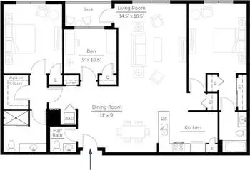 Floorplan of Capitol Lakes, Assisted Living, Nursing Home, Independent Living, CCRC, Madison, WI 3