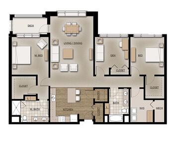 Floorplan of The Meadows of Napa Valley, Assisted Living, Nursing Home, Independent Living, CCRC, Napa, CA 1