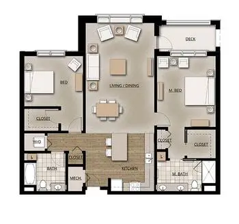 Floorplan of The Meadows of Napa Valley, Assisted Living, Nursing Home, Independent Living, CCRC, Napa, CA 2
