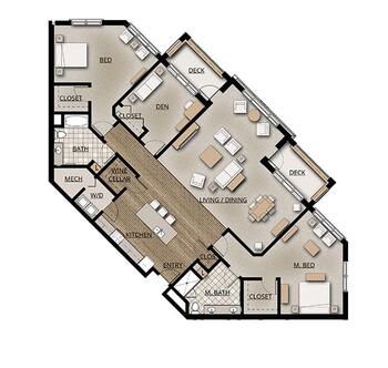 Floorplan of The Meadows of Napa Valley, Assisted Living, Nursing Home, Independent Living, CCRC, Napa, CA 3