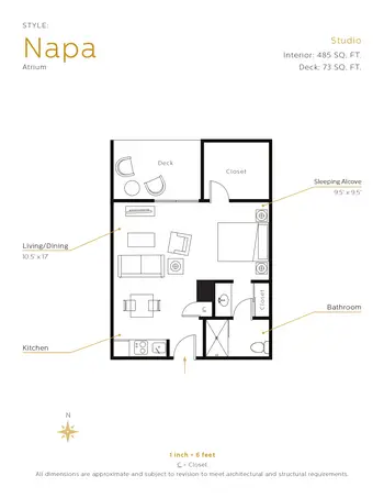 Floorplan of The Meadows of Napa Valley, Assisted Living, Nursing Home, Independent Living, CCRC, Napa, CA 6