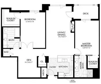 Floorplan of Mirabella Seattle, Assisted Living, Nursing Home, Independent Living, CCRC, Seattle, WA 4