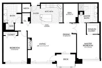 Floorplan of Mirabella Seattle, Assisted Living, Nursing Home, Independent Living, CCRC, Seattle, WA 5