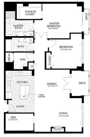Floorplan of Mirabella Seattle, Assisted Living, Nursing Home, Independent Living, CCRC, Seattle, WA 6