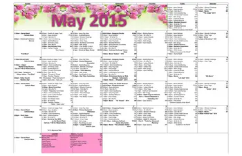 Activity Calendar of Saratoga Retirement Community, Assisted Living, Nursing Home, Independent Living, CCRC, Saratoga, CA 1