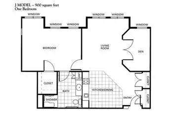 Floorplan of Saratoga Retirement Community, Assisted Living, Nursing Home, Independent Living, CCRC, Saratoga, CA 6