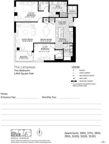 Floorplan of Trinity Terrace, Assisted Living, Nursing Home, Independent Living, CCRC, Fort Worth, TX 7